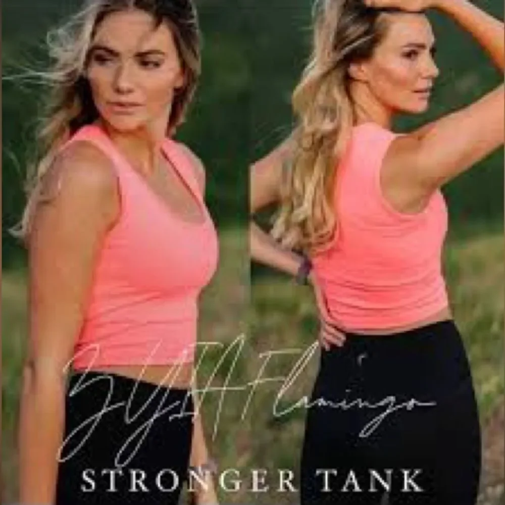 NWT Zyia Pink Flamingo Stronger Tank Size XXL Crop Top Gym Sport Yoga Running - Picture 9 of 9